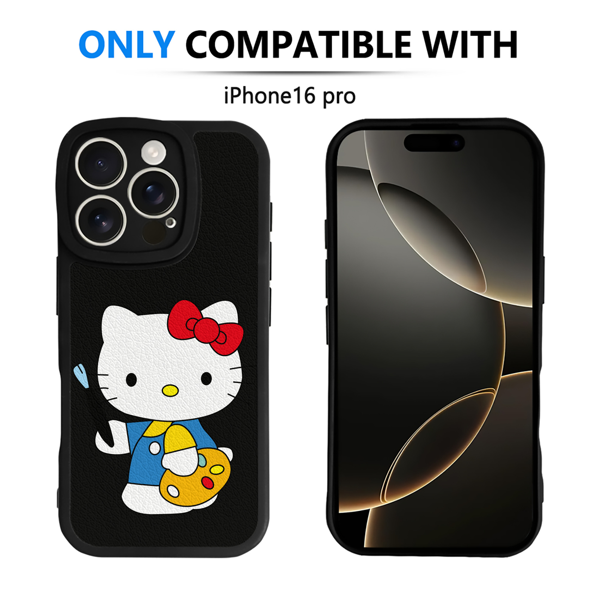 （画像用） Hello Kitty ハローキティ 【iPhone 16シリーズ対応】シリコンスマホケース（レザー調） 材質：シリコン